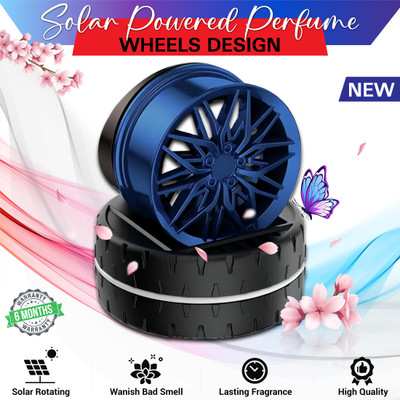 MIKANIX Solar Rotating Car Dashboard Perfume for Car Interior Decoration Accessories | Car Freshener Diffuser WHEEL-SOLAR-PERFUME-OCEAN(1 Units)