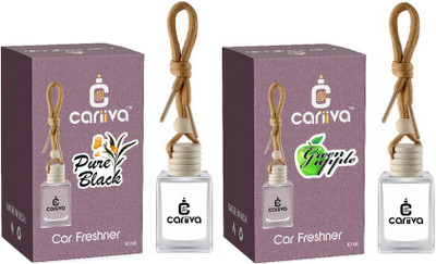 Cariiva PURE BLACK - GREEN APPLE Car Freshener Diffuser CR_02(2 x 10 ml)