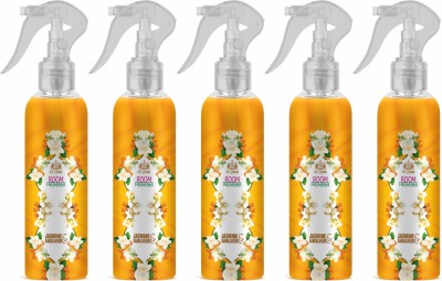 ST-JOHN Room Freshener | Long Lasting Fragrance | Jasmine & Sandalwood | Combo Pack of 5 Spray(5 x 250 ml)