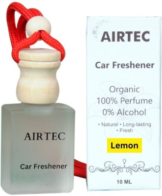 airtec Lemon Organic Leak Proof Essential Oils based Premium Perfume | upto 60 days | Car Freshener Diffuser(10 ml)