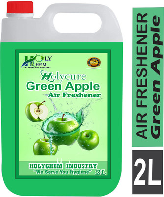 Holycure GREEN APPLE Refill Air Room Freshener Refill Ready to Use Long Lasting & Instant Deodorizer Pleasant Natural Fragrance for Home Office Safe on Curtains Carpet Sofa(2000 ml)