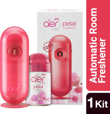 Godrej Aer Matic Room Freshener - Petal Crush Pink Automatic Spray Matic Combi(210 ml)