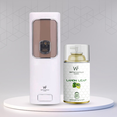 Wattle Castillo Automatic Room Air Freshener Dispenser + Lemon Leaf Refill 3000+ Automatic Spray WCL-265ml-Machine02-Lemon Leaf(265 ml)