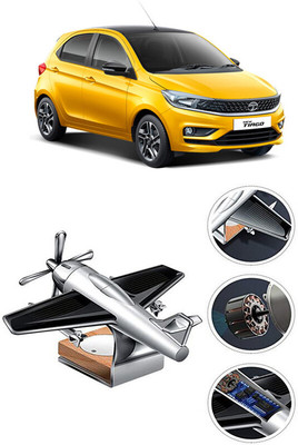 YUNEIK Car Solar Air Freshner Automatic Rotating Diffuser YK_SILVER-SINGLE-FAN-550(100 g)