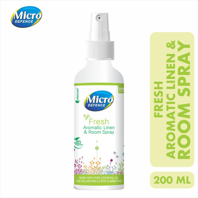 MicroDefence Fresh, Aromatic Spray Fresh, Aromatic Linen & Room Freshener Spray 200 ML(200 ml)