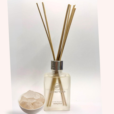 Retro Vibes Champhor Reed Diffuser with 7 Bamboo Stick Long-Lasting Fragrance (Pack of 1) Diffuser Set Champhor Reed Diffuser with 7 Bamboo Stick Long-Lasting Fragrance (Pack of 1)(30 ml)
