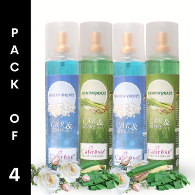 CABRESE MOONDROPS, LEMONGRASS Spray PREMIUM ROOM FRESHENERS(4 x 250 ml)