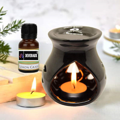 DEVERAUX ocean Breeze Diffuser Set black ceremic diffuser(3 x 3.33 ml)