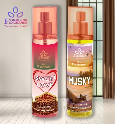 Formless Sweet Love &, Musky Room Air Freshener Spray(2 x 250 ml)