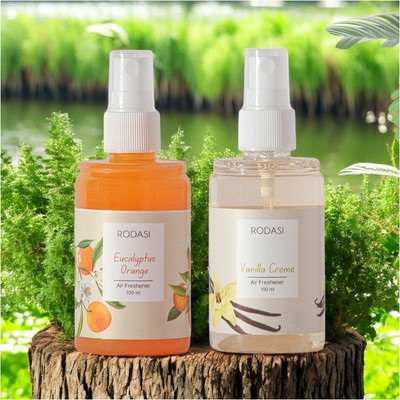 RODASI EUCALYPTUS ORANGE VANILLA CREAME Car Freshener Spray RODASSSS_AD_FEOVC100ML(2 x 100 ml)