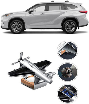 YUNEIK Car Solar Air Freshner Automatic Rotating Diffuser YK_SILVER-SINGLE-FAN-579(100 g)