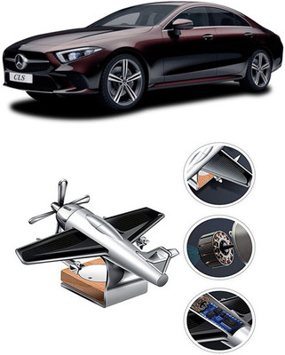 YUNEIK Car Solar Air Freshner Automatic Rotating Diffuser YK_SILVER-SINGLE-FAN-377(100 g)