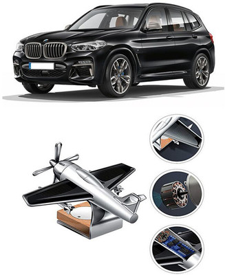 YUNEIK Car Solar Air Freshner Automatic Rotating Diffuser YK_SILVER-SINGLE-FAN-71(100 g)