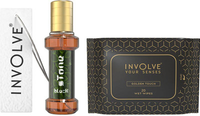 Involve Rainforest Black Stone Car perfume with Facial Wipes -Golden Touch -20 N-Combo Car Freshener Spray Rainforest Black Stone Car perfume with Facial Wipes -Golden Touch -20 N-Combo Car Air Freshener | Car Accessories interior |Car Accessories interior car perfumes and fresheners(1 Units)