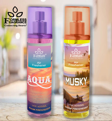Wildplay Aqua &, musky Room Air Freshener Spray Aqua & musky 250ml Each(2 x 250 ml)