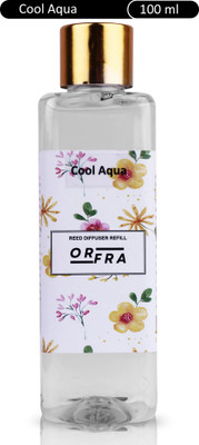 ORFRA Cool Aqua Diffuser, Refill Compact Cool Aqua Reed Diffuser Oil, 10ml, Portable and Refreshing Air Freshener(500 ml)