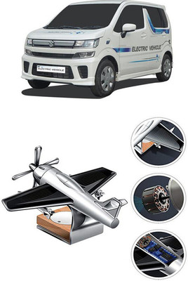 YUNEIK Car Solar Air Freshner Automatic Rotating Diffuser YK_SILVER-SINGLE-FAN-335(100 g)