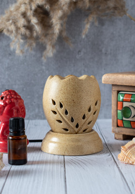 Bright Shop Diffuser Set Floral Brown Color, Lotus Shape Aroma Diffuser with 10 ML Oil Diffuser Set Diffuser Set(2 x 5 ml)