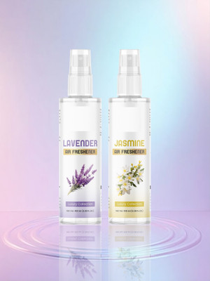 Influtive Air Freshener Original Lavender+Jasmine Air Freshener For Home,Car & Office Car Freshener Spray Combo of 2 Air Spray- Origi 100ml Each for Freshener Home, Car & Office Spray (2 x 100ml)-111(2 x 100 ml)