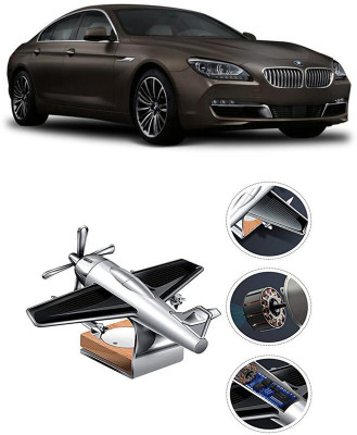 YUNEIK Car Solar Air Freshner Automatic Rotating Diffuser YK_SILVER-SINGLE-FAN-52(100 g)