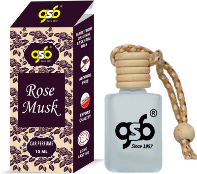 GANDHI SUGANDH BHANDAR Rose Musk Hanging Air Car Freshener Diffuser rosemuskcargsb(10 ml)