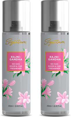 Signature Room Fresheners Rajnigandha Car Freshener Spray Rajnigandha Room Air(2 x 250 ml)