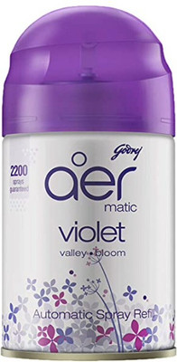 Godrej Violet Car Freshener Spray aer matic, Automatic Air Freshener Refill Pack - Violet Valley Bloom(225 ml)