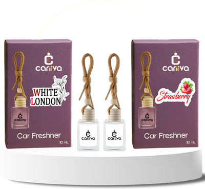Cariiva WHITE LONDON - STRAWBERRY Car Freshener Diffuser CR_02(2 x 10 ml)