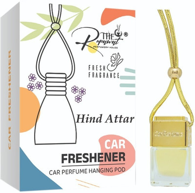 The Rupawat perfumery house Hind Attar, Premium Hanging Pod Car Freshener Diffuser Premium Car freshener Hanging Pod 10 ML Hind Attar Car Air Freshener long lasting glass bottle(10 ml)