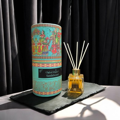 GLOBAL AROMA Reed Diffuser Set Sandalwood Fragrance Diffuser Set(100 ml)