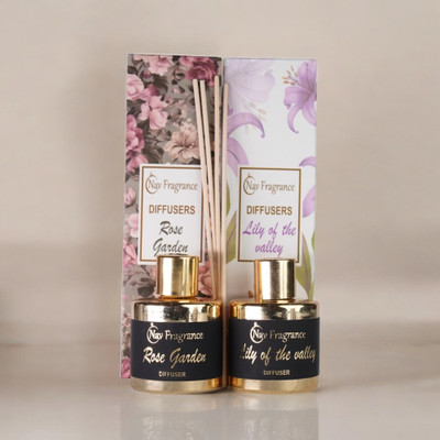 NavFragrance Rose Garden & Lilly of the Valley Reed Diffuser Combo Pack of 2 Diffuser Set Rose Garden & Lily of the Valley Fragrance Diffusers Sets of 50ml with 6 Sticks(2 x 50 ml) NavFragrance Rose Garden & Lilly of the Valley Reed Diffuser Combo Pack of 2 Diffuser Set Rose Garden & Lily of the Valley Fragrance Diffusers Sets of 50ml with 6 Sticks(2 x 50 ml)