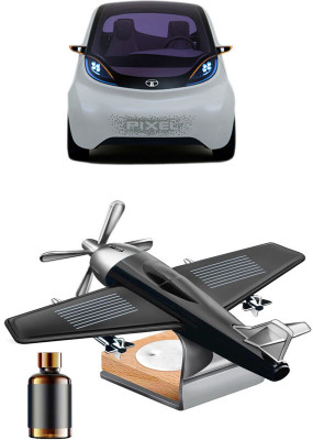 YUNEIK Car Aroma Air Freshener Perfume Solar Power Rotating Perfume Diffuser For Car Diffuser 50_YK-BLACK FAN-527(100 g)