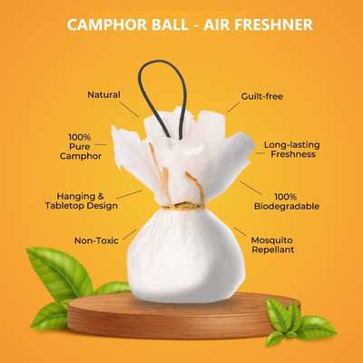 SoftVibes Natural Potpourri Soft Vibes - AirFreshner - Camphor Ball - Natural Fragrance - Pack of 1(1 Units)