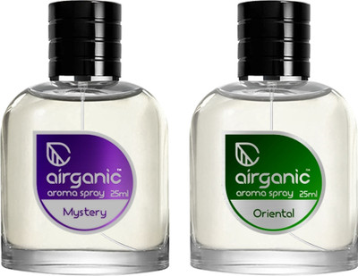 Airganic Fine Spray Combo -Mystery & Oriental Fine Spray - 25 ml each Car Freshener Spray Fine Spray Combo -Mystery & Oriental Fine Spray - 25 ml each(2 x 50 Units)