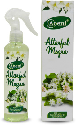 AOENI Attarfull Mogra Spray Attarfull Mogra Air Freshener Spray (250ml) | Long-Lasting Odor Eliminator for Home, air ,car, Hotel & Office(250 ml)