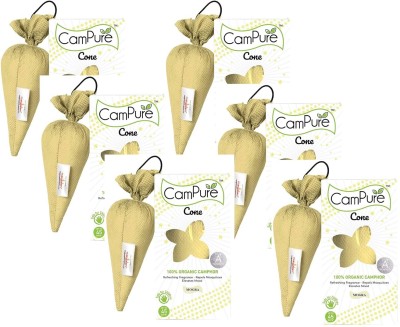 CamPure Cone Air Freshener - Mogra- Pack of 6 Potpourri(6 x 1 Units)