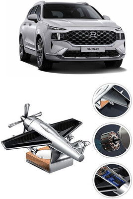 YUNEIK Car Solar Air Freshner Automatic Rotating Diffuser YK_SILVER-SINGLE-FAN-192(100 g)