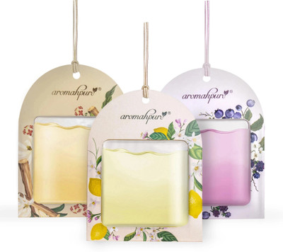 Aromahpure Gel Wink Hanging Car Perfume Lemon, Sandal , Berry Long Lasting Easy to Use air Car Freshener Diffuser GEL-WINK-3(22.5 ml)
