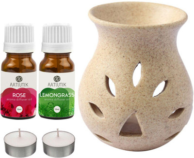 Aatiutik Rose, Lemongrass Diffuser Set AT-2TL_GRAINTDIF_RS_LG(5 x 4 ml)