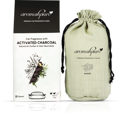 Aromahpure Premium Car Perfume Flakes with Activated Charcoal|Royal Oudh Fragrance Diffuser Oud Flakes with Activated Charcoal(100 g)