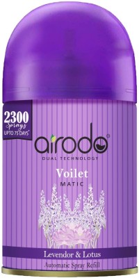 AIRODO Violet Matic Air Freshner With Dual Technology use upto 75 days Levender Spray(225 ml)