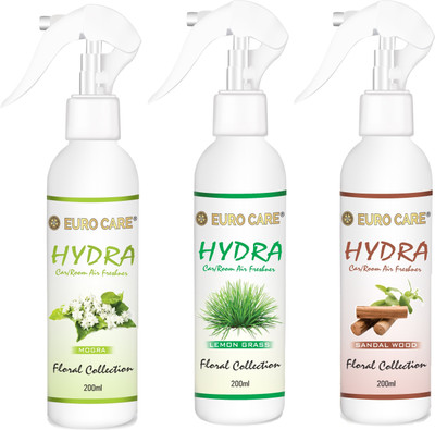 Euro Care Sandal wood, Mogra, Lemon Spray Sandal wood-Mogra-Lemon-Scent(600 ml)
