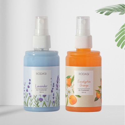 RODASI LAVENDER EUCALYPTUS ORANGE Car Freshener Spray RODASSSS_FLVEO100ML(2 x 100 ml)
