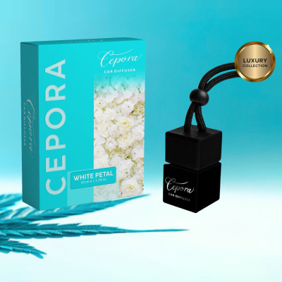 Cepora White Petal Car Hanging Perfume Car Freshener Diffuser White Petal(10 ml)