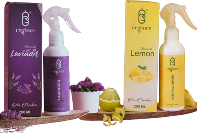REGINCE lemon, lavender Spray Room airfreshener spray combo lavender and lemon 400ml_14(2 x 200 ml)