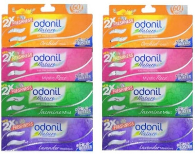 Odonil Multi Blocks Nature Air Freshner (Pack of 8) Different Fragnance.(8 x 100 g)