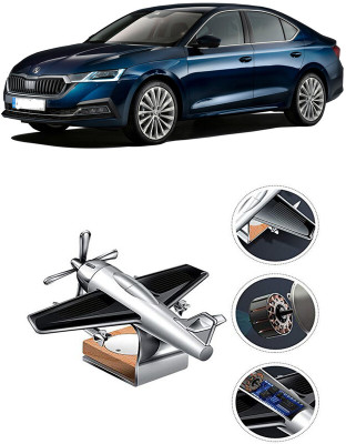 YUNEIK Car Solar Air Freshner Automatic Rotating Diffuser YK_SILVER-SINGLE-FAN-489(100 g)
