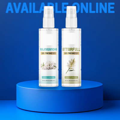 Influtive Air Freshener Rajnigandha & Attarfull Home, Car, Hotel Rooms & Office 200ml Car Freshener Spray Air Freshener Luxury Collection in Combo Set Original Rajnigandha+Attarfull For Home, Car, Hotel Rooms & Office Spray (100ml+100ml)-31(2 x 100 ml)