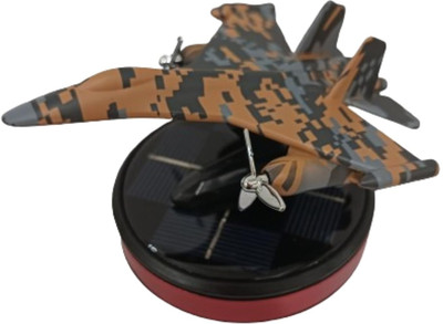 SRPHERE Army Aircraft Design Air Freshener Solar Perfume Grey, aroma Diffuser Solar car air purifier for dashboard Car Air Freshener, Solar Energy Rotating Aromatherapy Interior Decoration Diffuser with Refill 5 ML (FIGHTER JET RED)(1 Units)