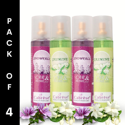 CABRESE SNOWFALL, JASMINE Spray PREMIUM ROOM FRESHENERS(4 x 250 ml)